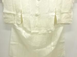 アンティーク　本麻透かし織　芝草に花模様長襦袢